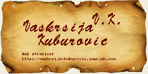 Vaskrsija Kuburović vizit kartica